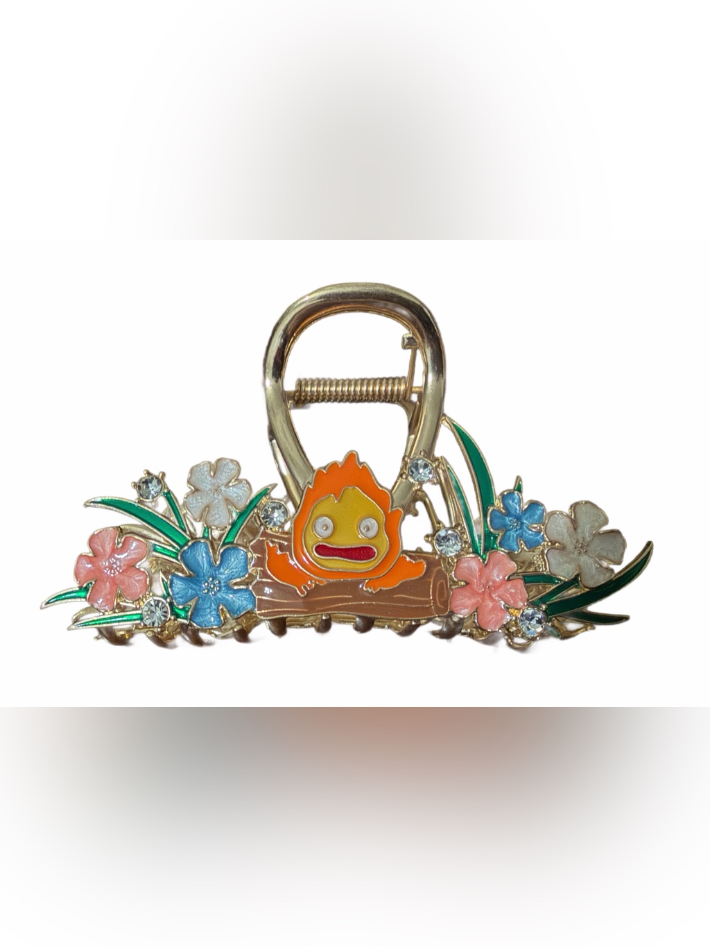 Studio Ghibli Howls Moving Castle Calcifer Metal Hair Clip
